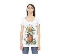 Just Cavalli White Cotton Women T-Shirt - S