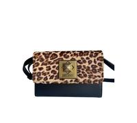 Just Cavalli Wild Leopard Lock - Pochette a tracolla, colore: Nero, Nero