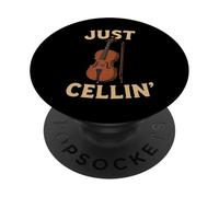 Just Cellin - Musicista per violoncello musicista, musica classica PopSockets PopGrip Adesivo