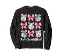 Just Chinchillin' Funny Chinchilla, Fiocco a Forma di Civetta per Bambina Felpa