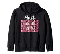 Just Chinchillin' Funny Chinchilla, Fiocco a Forma di Civetta per Bambina Felpa con Cappuccio