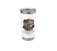 Just Chop It Vintage Hot Rod e stemma della bandiera americana Bicchiere termico in acciaio inox doppia parete