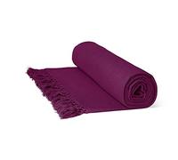 Just Contempo - Copriletto termico di lusso, cotone, borgogna( Burgundy Honeycomb), 127x152 cm