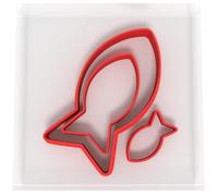 JUST CUTTERS Set di 3 formine a forma di pesce, in plastica, per cottura, fondente, argilla, pasticceria, glassa, gioielli (3/5/8 cm)