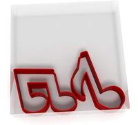 JUST CUTTERS Stampini a forma di nota musicale, set di 4 mini taglierine in plastica per cottura, fondente, argilla, pasticceria, glassa, gioielli (3 cm + 5 cm)