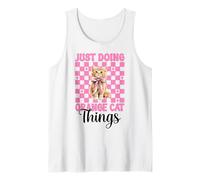 Just Doing Orange Cat Things Tabby Cat Girl GAT Mamma Coquette Canotta