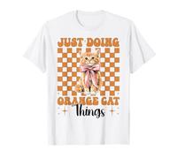 Just Doing Orange Cat Things Tabby Cat Girl GAT Mamma Coquette Maglietta