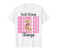 Just Doing Orange Cat Things Tabby Cat Girl GAT Mamma Coquette Maglietta