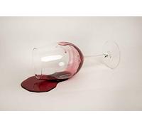 Just Dough It Bicchiere da vino rosso versato finto