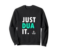 Just DUA IT Bianco e Turchese Scritta Edition Felpa