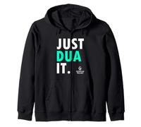 Just DUA IT Bianco e Turchese Scritta Edition Felpa con Cappuccio