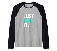 Just DUA IT Bianco e Turchese Scritta Edition Maglia con Maniche Raglan