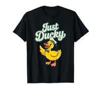 Just Ducky - Anatra in Stile Cartone Animato, con Scritta Divertente Maglietta