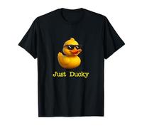 Just Ducky Funny Rubber Yellow Duck Childish Graphic Design Maglietta