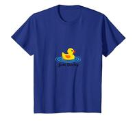 Just Ducky, paperella di Gomma per Il Bagnetto, Divertente Maglietta, Bambini, Blu Reale, 2 Anni