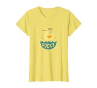 Just Ducky: Simpatica paperella di Gomma Gialla Divertente per Il Bagno Maglietta, Donna, Limone, 3XL
