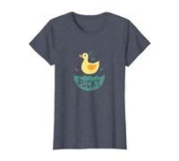 Just Ducky: Simpatica paperella di Gomma Gialla Divertente per Il Bagno Maglietta, Donna, Pervinca, XL