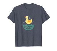 Just Ducky: Simpatica paperella di Gomma Gialla Divertente per Il Bagno Maglietta, Uomo, Pervinca, 6XL