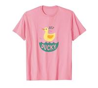 Just Ducky: Simpatica paperella di Gomma Gialla Divertente per Il Bagno Maglietta, Uomo, Rosa, 3XL
