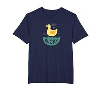 Just Ducky: Simpatica paperella di Gomma Gialla Divertente per Il Bagno Maglietta, Uomo Taglie Grandi, Navy, 5X Tall