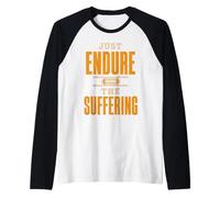 Just Endure The Suffering Football Vintage Funny Maglia con Maniche Raglan