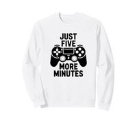 Just Five More Minutes Funny Gamer Citazione Felpa