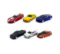 Just For Laughs 6 auto in metallo pressofuso, scala 1:64, con licenza ufficiale - Mercedes AMG GT S, Chevrolet Corvette Grand Sport, Acura NSX, Mercedes AMG C 63 S, Ford F-150, Toyota Supra 2020