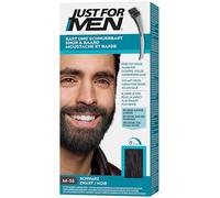 Just For Men Baffi & Barba, Colore Barba, Tinta, Colore Barba, Elimina i Capelli grigi Per Un Aspetto Più Pieno, Con Pennello Applicatore, Colore Nero, M55