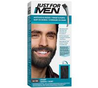 Just for Men baffi e barba colore nero, elimina i capelli grigi per un aspetto più spesso e pieno - M55.