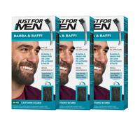 Just For Men Barba & Baffi, Tinta Per Barba Uomo, Tintura Senza Ammoniaca, Elimina I Peli Grigi, Con Pettine Applicatore, Colore Castano Scuro, M45 (3 Pack)