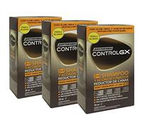 Just for men Control GX - Grey Reducing 2 in 1 Shampoo e balsamo per capelli grigi, nuova formula migliorata, tutte le sfumature, 118 ml x 3 unità - Pack Promoo