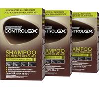 Just For Men Control GX, Shampoo Colorante Uomo, Colore E Tinta Per Capelli, Riduce Gradualmente Il Grigio, Per Un Look Naturale (3 Pack)