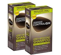 Just For Men Control GX - Shampoo riducente per capelli grigi, con olio di cocco e aloe vera, nuova formula migliorata, tutte le sfumature, 118 ml x 2 unità - Pack Promoo