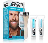 Just for Men Men Moustache & Beard tinta per barba per coprire i capelli bianchi colore M-35 Mid Grey 1 pz