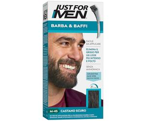 Just for men Per moustache e beard Black Brown Colour, Eliminates Grey for a Thicker and Fuller Look M45