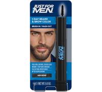 Just For Men Ritocco Istantaneo Per Barba E Sopracciglia Bianche, Colore Temporaneo Per Un Look Più Pieno E Definito Fino A 30 Applicazioni, Castano Scuro