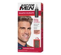 Just for men shampoo colorante h25 castano chiaro attivatore chiaro 38,5 ml + base colore 27,5 ml