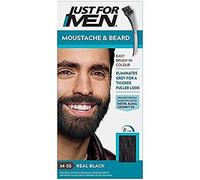 Just for Men SOLO PER UOMO Colore Gel Mustache & Barba M-55 Real Black 1 Ogni (confezione da 4)