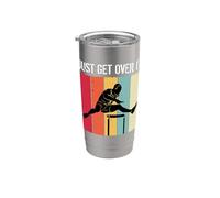 Just Get Over It Track Field Hurdle Hurdling Runner Bicchiere termico in acciaio inox doppia parete