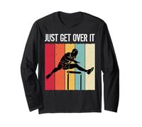 Just Get Over It Track Field Hurdle Hurdling Runner Maglia a Manica