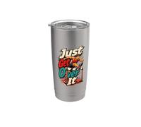 Just Get Over It Track Hurdle Runner Divertente Bicchiere termico in acciaio inox doppia parete