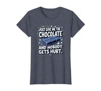 Just Give Me The Chocolate Funny Food Lover - Grafica Maglietta, Donna, Pervinca, S