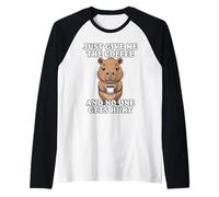 Just Give Me The Coffee And No One Gets Hurt Maglia con Maniche Raglan