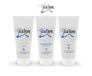 Just Glide Toys/Water-Based/Anal Set 200ml x 3 Lubrificanti a Base d'Acqua 600ml