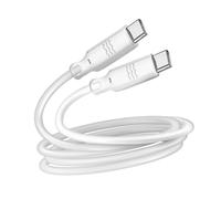JUST GREEN, Cavo USB-C a USB-C 3A Power Delivery 60W Reversibile 2m, Bianco