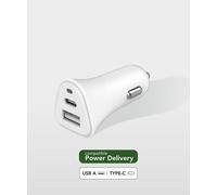 JUST GREEN JGCAC2USBAC37WW - Base CAC ECO Dual USB C 37W PD bianca