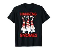 Just Hanging with My Gnomies Christmas Lover GNOME Squad Maglietta