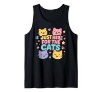 Just Here for The Cats - Camicia con Animali Kawaii Kitty Lover Canotta