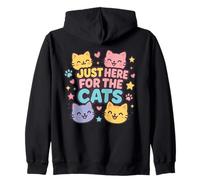 Just Here for The Cats - Camicia con Animali Kawaii Kitty Lover Felpa con Cappuccio