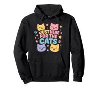 Just Here for The Cats - Camicia con Animali Kawaii Kitty Lover Felpa con Cappuccio
